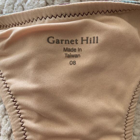 Garnet Hill Women's 3-Piece Tankini Bikini Swimsuit in Claret Shadow Purple - Picture 9 of 16